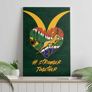 South Africa Rugby Canvas Wall Art - Stronger Together, Stronger Forever, Bokke World Cup