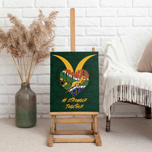 South Africa Rugby Canvas Wall Art - Stronger Together, Stronger Forever, Bokke World Cup