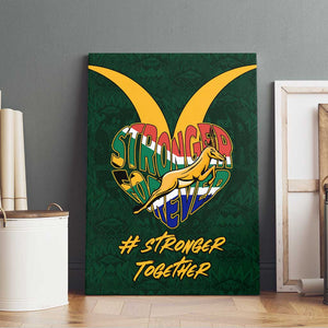 South Africa Rugby Canvas Wall Art - Stronger Together, Stronger Forever, Bokke World Cup