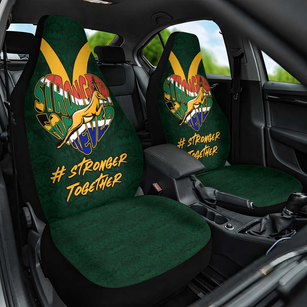 South Africa Rugby Car Seat Cover - Stronger Together, Stronger Forever, Bokke World Cup