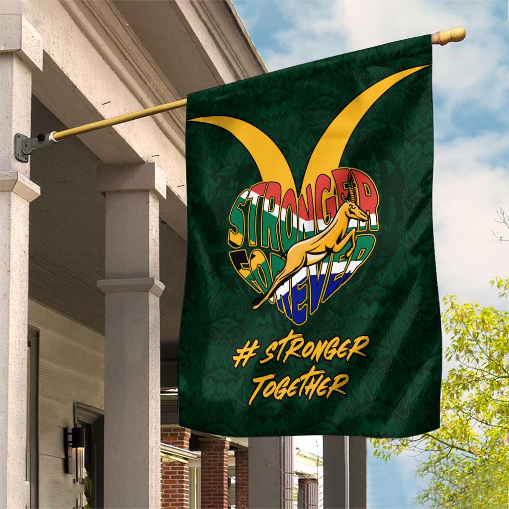 South Africa Rugby Garden Flag - Stronger Together, Stronger Forever, Bokke World Cup