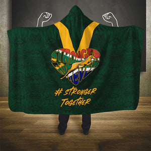 South Africa Rugby Hooded Blanket - Stronger Together, Stronger Forever, Bokke World Cup