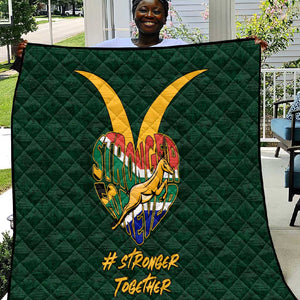 South Africa Rugby Quilt - Stronger Together, Stronger Forever, Bokke World Cup