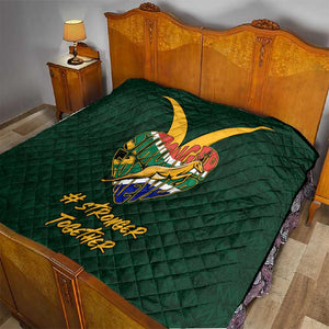 South Africa Rugby Quilt - Stronger Together, Stronger Forever, Bokke World Cup