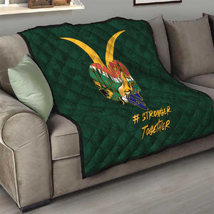 South Africa Rugby Quilt - Stronger Together, Stronger Forever, Bokke World Cup