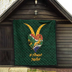 South Africa Rugby Quilt - Stronger Together, Stronger Forever, Bokke World Cup