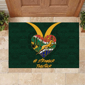 South Africa Rugby Rubber Doormat - Stronger Together, Stronger Forever, Bokke World Cup