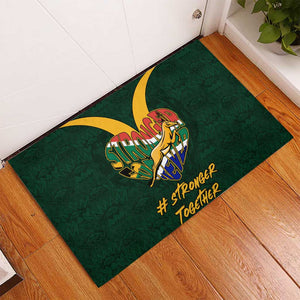 South Africa Rugby Rubber Doormat - Stronger Together, Stronger Forever, Bokke World Cup