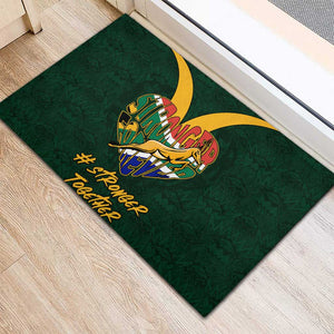 South Africa Rugby Rubber Doormat - Stronger Together, Stronger Forever, Bokke World Cup