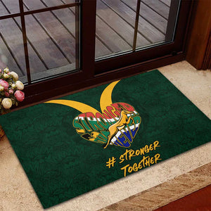 South Africa Rugby Rubber Doormat - Stronger Together, Stronger Forever, Bokke World Cup