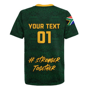 Custom South Africa Rugby Rugby Jersey - Stronger Together, Stronger Forever, Bokke World Cup