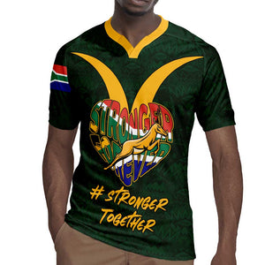 Custom South Africa Rugby Rugby Jersey - Stronger Together, Stronger Forever, Bokke World Cup