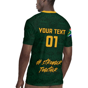 Custom South Africa Rugby Rugby Jersey - Stronger Together, Stronger Forever, Bokke World Cup