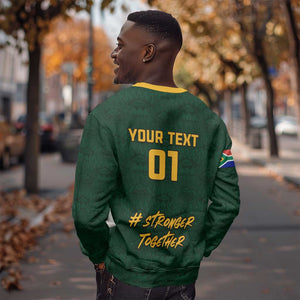 Custom South Africa Rugby Sweatshirt - Stronger Together, Stronger Forever, Bokke World Cup