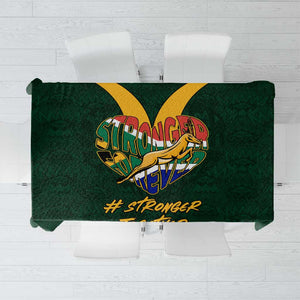 South Africa Rugby Tablecloth - Stronger Together, Stronger Forever, Bokke World Cup