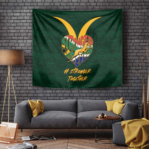 South Africa Rugby Tapestry - Stronger Together, Stronger Forever, Bokke World Cup