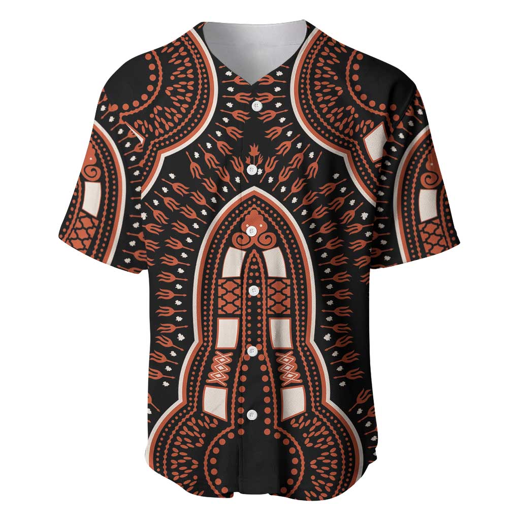 African Dashiki Baseball Jersey Afro Vintage Pattern