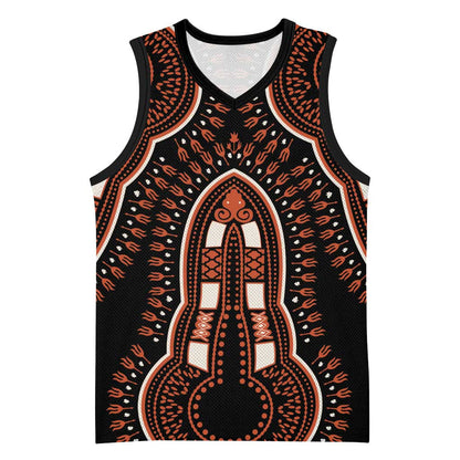 African Dashiki Basketball Jersey Afro Vintage Pattern LT01