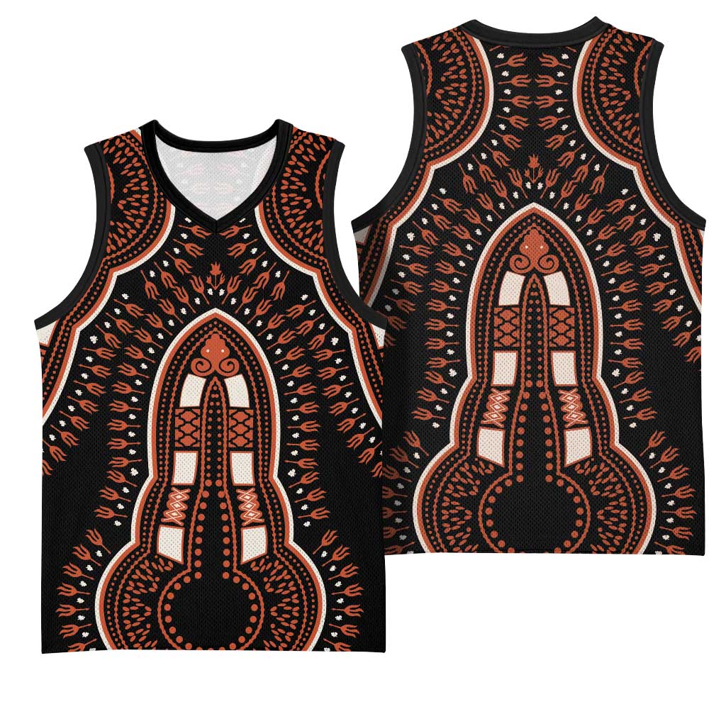 African Dashiki Basketball Jersey Afro Vintage Pattern LT01