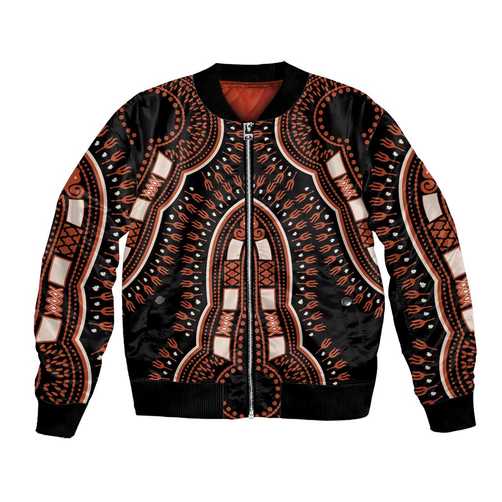 African Dashiki Bomber Jacket Afro Vintage Pattern