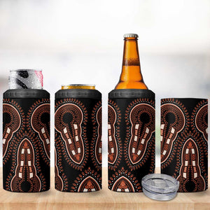 African Dashiki 4 in 1 Can Cooler Tumbler Afro Vintage Pattern