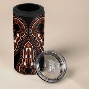 African Dashiki 4 in 1 Can Cooler Tumbler Afro Vintage Pattern