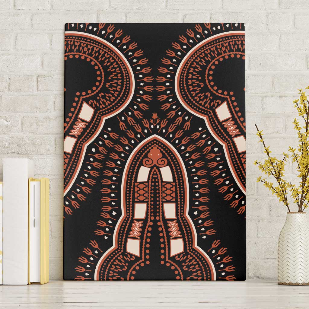 African Dashiki Canvas Wall Art Afro Vintage Pattern