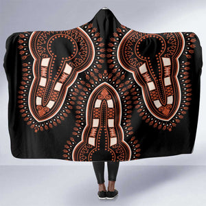 African Dashiki Hooded Blanket Afro Vintage Pattern