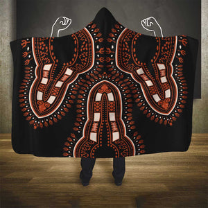 African Dashiki Hooded Blanket Afro Vintage Pattern