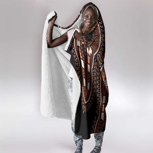 African Dashiki Hooded Blanket Afro Vintage Pattern