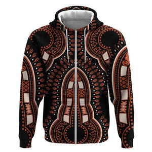 African Dashiki Hoodie Afro Vintage Pattern