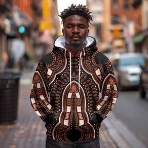 African Dashiki Hoodie Afro Vintage Pattern