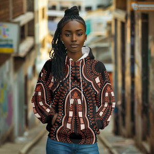 African Dashiki Hoodie Afro Vintage Pattern