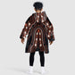 African Dashiki Kid Wearable Blanket Hoodie Afro Vintage Pattern