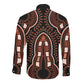 African Dashiki Long Sleeve Button Shirt Afro Vintage Pattern