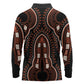African Dashiki Long Sleeve Polo Shirt Afro Vintage Pattern