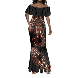 African Dashiki Mermaid Dress Afro Vintage Pattern