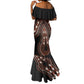 African Dashiki Mermaid Dress Afro Vintage Pattern