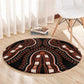 African Dashiki Round Carpet Afro Vintage Pattern