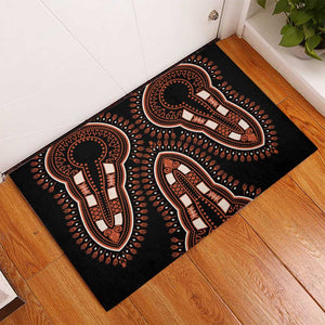 African Dashiki Rubber Doormat Afro Vintage Pattern