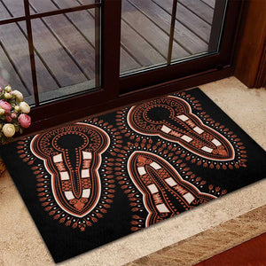 African Dashiki Rubber Doormat Afro Vintage Pattern