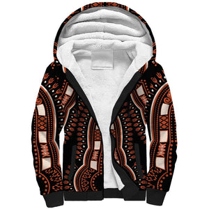 African Dashiki Sherpa Hoodie Afro Vintage Pattern