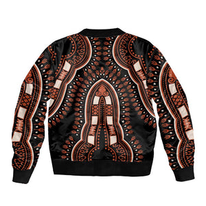 African Dashiki Sleeve Zip Bomber Jacket Afro Vintage Pattern