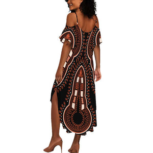 African Dashiki Summer Maxi Dress Afro Vintage Pattern