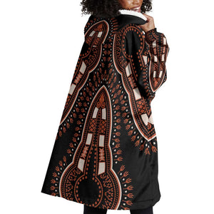 African Dashiki Wearable Blanket Hoodie Afro Vintage Pattern