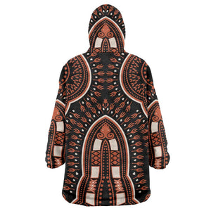 African Dashiki Wearable Blanket Hoodie Afro Vintage Pattern