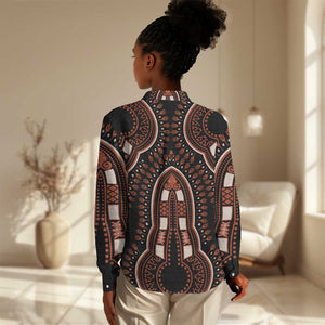 African Dashiki Women Casual Shirt Afro Vintage Pattern