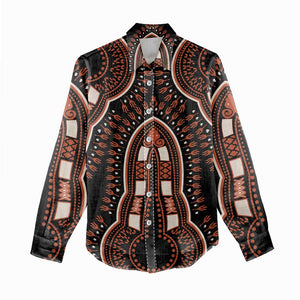 African Dashiki Women Casual Shirt Afro Vintage Pattern