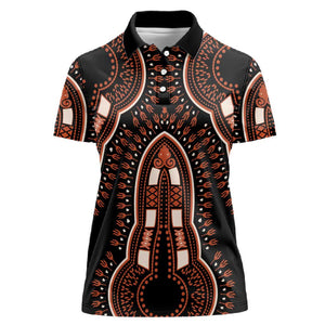 African Dashiki Women Polo Shirt Afro Vintage Pattern