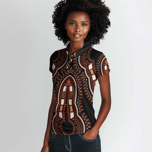 African Dashiki Women Polo Shirt Afro Vintage Pattern